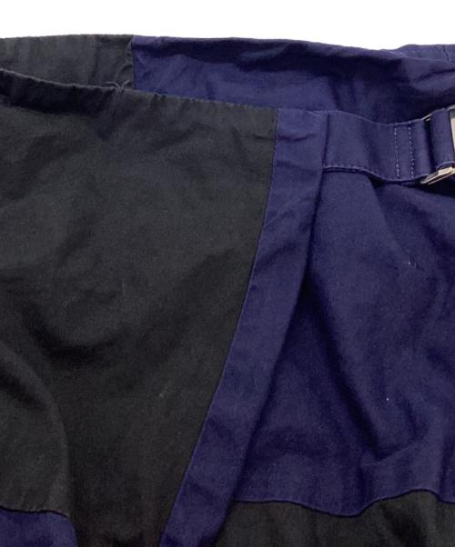 COMME des GARCONS tricot（コムデギャルソントリコ）COMME des GARCONS tricot (コムデギャルソントリコ) パッチワークラップスカート / AD2001 / TS 02023M ネイビー サイズ:Mの古着・服飾アイテム