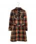 BURBERRY LONDON（バーバリーロンドン）の古着「カシミヤ混チェックコート」｜オレンジ