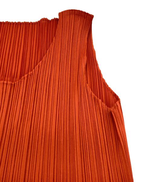 PLEATS PLEASE（プリーツプリーズ）PLEATS PLEASE (プリーツプリーズ) ノースリーブワンピース / PP43-JH616 オレンジ サイズ:4の古着・服飾アイテム
