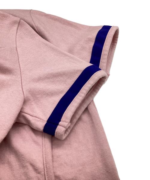 MOMENTEL（モーメンタル）MOMENTEL (モーメンタル) pink navy short sleeve jacket / ピンクネイビーショートスリーブジャケット / 韓国ブランド ピンク サイズ:不明(サイズ記入なし)の古着・服飾アイテム