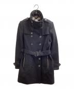 BURBERRY BRITバーバリーブリット）の古着「ダブルブレストピーコート / 3965631/65R / カシミヤ混」｜ブラック