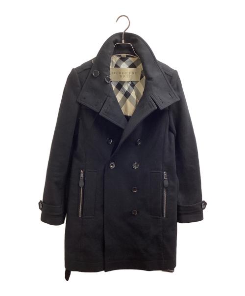 BURBERRY BRIT（バーバリーブリット）BURBERRY BRIT (バーバリーブリット) ダブルブレストピーコート / 	3965631/65R / カシミヤ混 ブラック サイズ:42の古着・服飾アイテム