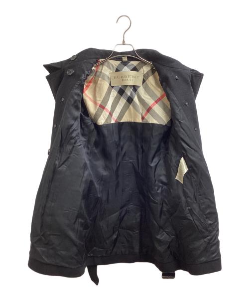 BURBERRY BRIT（バーバリーブリット）BURBERRY BRIT (バーバリーブリット) ダブルブレストピーコート / 	3965631/65R / カシミヤ混 ブラック サイズ:42の古着・服飾アイテム