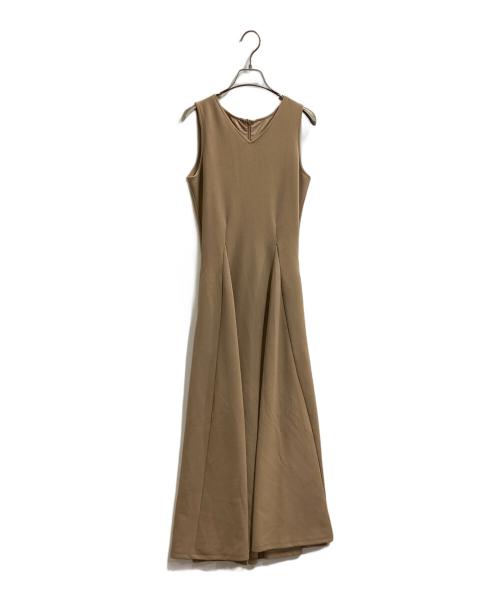 maison celon（メゾンセロン）maison celon (メゾンセロン) sleeveless silhouette dress / スリーブレスシルエットドレス / CAR2308 ベージュ サイズ:Mの古着・服飾アイテム