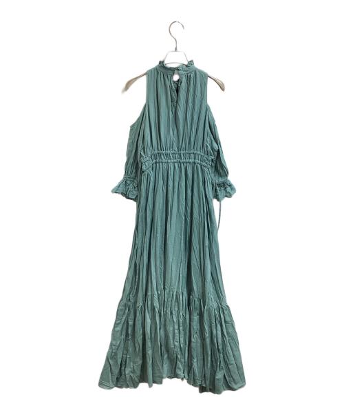 eimy istoire（エイミーイストワール）eimy istoire (エイミーイストワール) ワッシャープリーツオフショルダーワンピース / 1121330420 グリーン サイズ:FREEの古着・服飾アイテム
