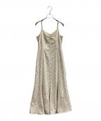 eimy istoireエイミーイストワール）の古着「Daisy Flowerリボンボレロセットワンピース / ボレロ欠品 / 1122130241-0」｜ベージュ