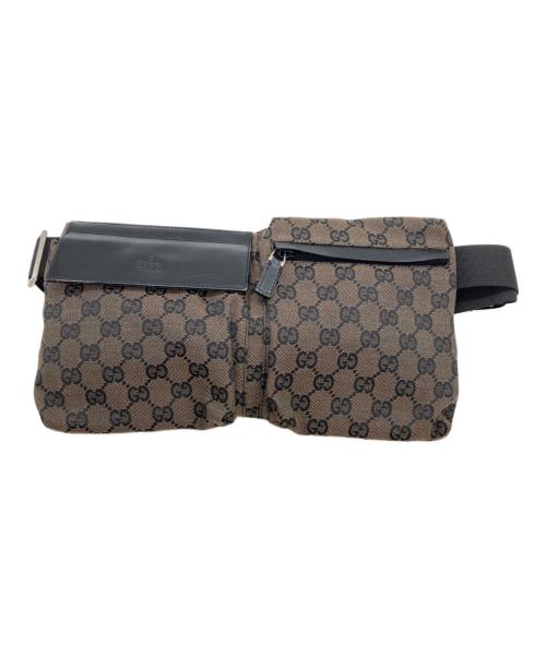 GUCCI（グッチ）GUCCI (グッチ) GGボディバッグ ブラウンの古着・服飾アイテム