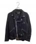 JUNYA WATANABE COMME des GARCONS（(ジュンヤワタナベ コムデギャルソン）の古着「ウール縮絨スタッズライダースジャケット/JL-J031/AD2013」｜ブラック