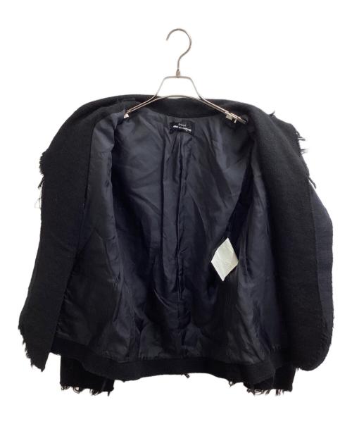 tricot COMME des GARCONS（トリココムデギャルソン）tricot COMME des GARCONS  (トリココムデギャルソン) 縮絨カットオフジャケット ブラック サイズ:Mの古着・服飾アイテム