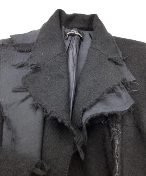 tricot COMME des GARCONS（トリココムデギャルソン）tricot COMME des GARCONS  (トリココムデギャルソン) 縮絨カットオフジャケット ブラック サイズ:Mの古着・服飾アイテム