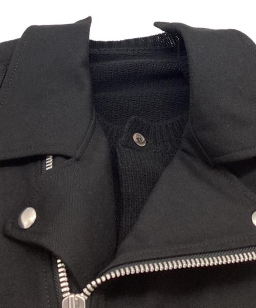COMME des GARCONS COMME des GARCONS（コムデギャルソン コムデギャルソン）COMME des GARCONS COMME des GARCONS (コムデギャルソン コムデギャルソン) バックニット切替ライダースジャケット / RL-J008 /  AD2013  ブラック サイズ:Lの古着・服飾アイテム