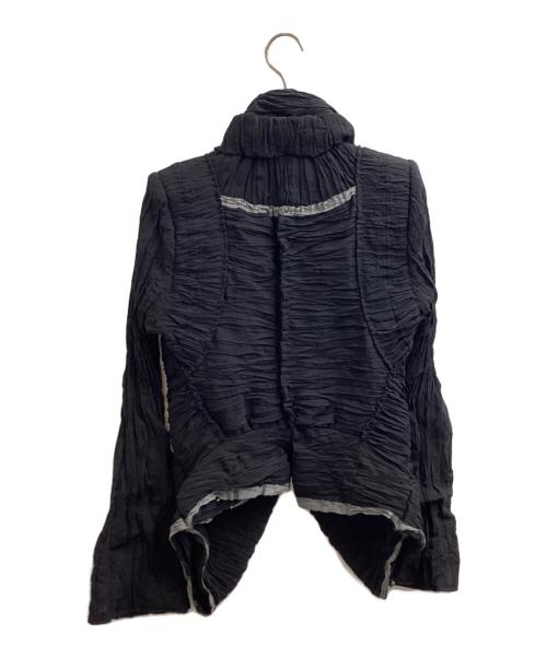 JUNYA WATANABE COMME des GARCONS（(ジュンヤワタナベ コムデギャルソン）JUNYA WATANABE COMME des GARCONS ((ジュンヤワタナベ コムデギャルソン) プリーツジャケット / JA-J018 / AD2007 ブラック サイズ:Sの古着・服飾アイテム