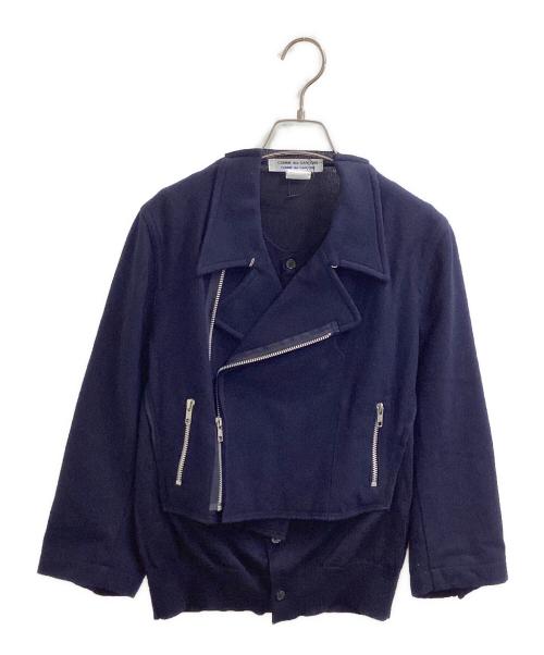 COMME des GARCONS COMME des GARCONS（コムデギャルソン コムデギャルソン）COMME des GARCONS COMME des GARCONS (コムデギャルソン コムデギャルソン) バックニット切替ジャケット / W12J009  ネイビー サイズ:Mの古着・服飾アイテム