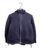sacaiサカイ）の古着「Sponge Sweat Hoodie / スポンジスウェットパーカー / SCW-050」｜ネイビー