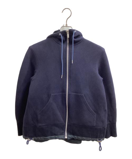 sacai（サカイ）sacai (サカイ) Sponge Sweat Hoodie / スポンジスウェットパーカー / SCW-050 ネイビー サイズ:3の古着・服飾アイテム