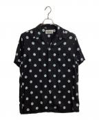 WACKO MARIAワコマリア）の古着「オープンカラードットシャツ」｜ブラック