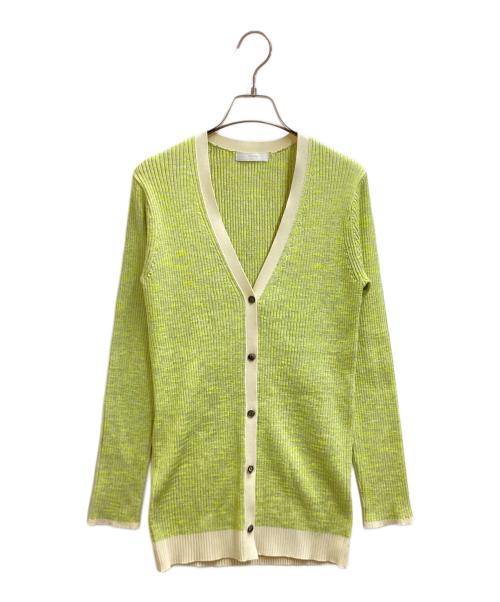 la veille by SUPERIOR CLOSET（ラヴェイユ バイ スーペリアクローゼット）la veille by SUPERIOR CLOSET (ラヴェイユ バイ スーペリアクローゼット) メランジリブカーディガン / 7131178924 / スイス製 ライトグリーン サイズ:9の古着・服飾アイテム