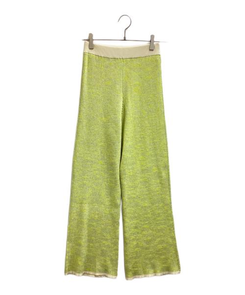 la veille by SUPERIOR CLOSET（ラヴェイユ バイ スーペリアクローゼット）la veille by SUPERIOR CLOSET (ラヴェイユ バイ スーペリアクローゼット) メランジリブニットパンツ / 7131176925 ライトグリーン サイズ:9の古着・服飾アイテム