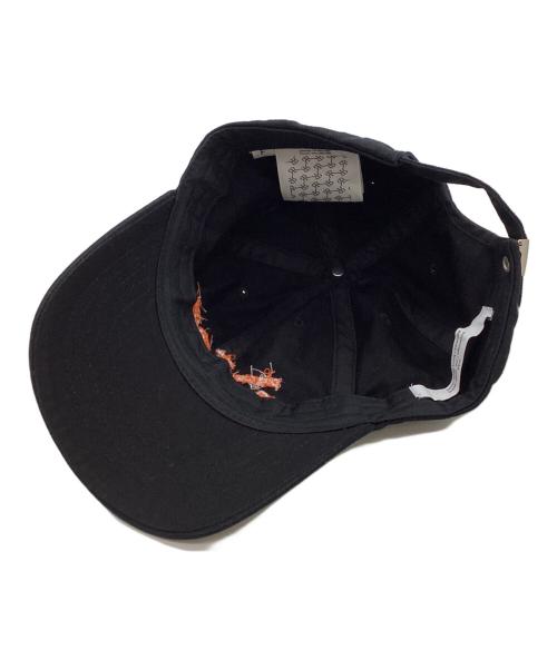 ROKH（ロク）rokh (ロク) RESTIR (リステア) Rokh Fluro Edition Emb Baseball Cap ネオン プロジェクト（Neon Project）ベースボールキャップ コラボ  ブラック サイズ:Fの古着・服飾アイテム