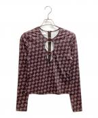 ROKHロク）の古着「JERSEY TOP W/METAL HOOPS メタルフープジャージートップス」｜ブラウン