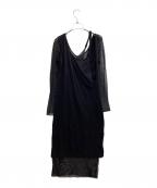 LIMI feuリミフゥ）の古着「シアースリーブワンピース / LZ-T63-830」｜ブラック