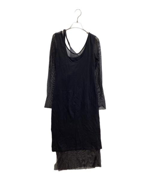 LIMI feu（リミフゥ）LIMI feu (リミフゥ) シアースリーブワンピース / LZ-T63-830 ブラック サイズ:2の古着・服飾アイテム