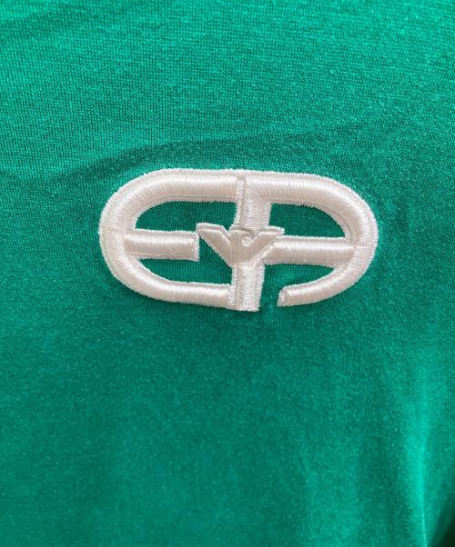 EMPORIO ARMANI（エンポリオ アルマーニ）EMPORIO ARMANI (エンポリオ アルマーニ) エンブレム刺繍Tシャツ グリーン サイズ:Mの古着・服飾アイテム