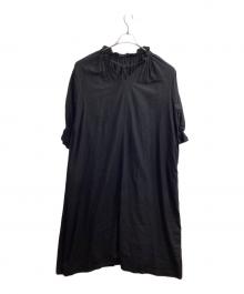 JOURNAL STANDARD relume（ジャーナルスタンダード レリューム）の古着「レーヨンコットンギャザーワンピース」｜ブラック