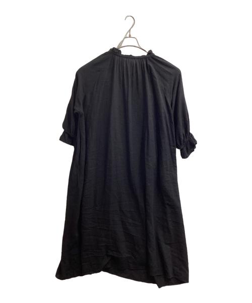 JOURNAL STANDARD relume（ジャーナルスタンダード レリューム）JOURNAL STANDARD relume (ジャーナルスタンダード レリューム) レーヨンコットンギャザーワンピース ブラック サイズ:FREEの古着・服飾アイテム