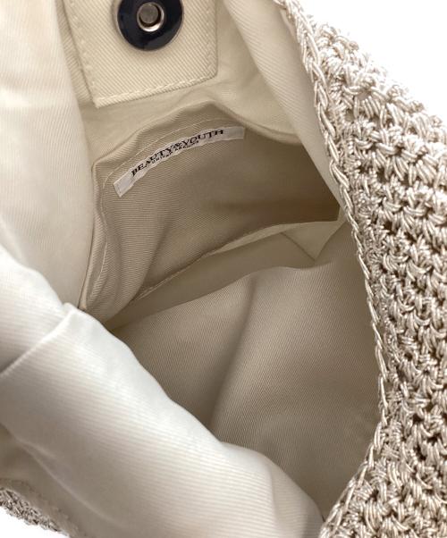 BEAUTY&YOUTH（ビューティーアンドユース）BEAUTY&YOUTH (ビューティーアンドユース) メタルコードワンハンドルショルダーバック シルバーの古着・服飾アイテム