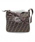 FENDIフェンディ）の古着「ズッカ マンマバケット ワンショルダーバッグ」｜ブラウン