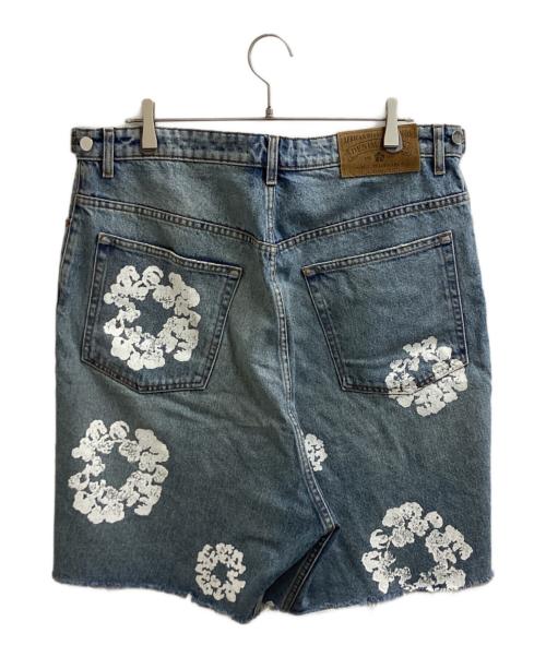 Denim Tears（デニムティアーズ）Denim Tears (デニムティアーズ) ハーフデニムパンツ / The Cotton Wreath Jean Short / コットンリースデニムショーツ インディゴ サイズ:XLの古着・服飾アイテム