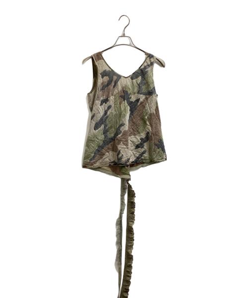 JUNYA WATANABE COMME des GARCONS MAN PINK（ジュンヤワタナベ コムデギャルソンマン ピンク）JUNYA WATANABE COMME des GARCONS MAN PINK (ジュンヤワタナベ コムデギャルソンマン ピンク) カモ柄ベスト　AD2003　UM-B004 グリーン サイズ:Sの古着・服飾アイテム