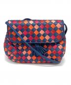BOTTEGA VENETAボッテガベネタ）の古着「イントレチャート ミニショルダーバッグ　10900109143AZL」｜ネイビー