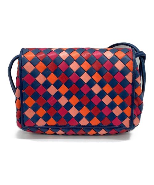 BOTTEGA VENETA（ボッテガベネタ）BOTTEGA VENETA (ボッテガベネタ) イントレチャート ミニショルダーバッグ　10900109143AZL ネイビーの古着・服飾アイテム