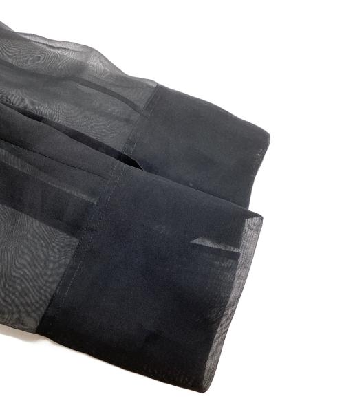 edition（エディション）edition (エディション) シルクオーガンフィットフレアシャツ　34-01-41-01015 ブラック サイズ:34の古着・服飾アイテム