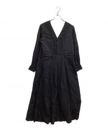 ne quittez pas（ヌキテパ）の古着「刺繍レースワンピース / 010422GB3」｜ブラック