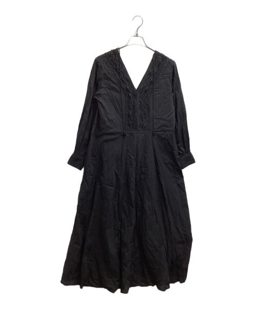 ne quittez pas（ヌキテパ）ne quittez pas (ヌキテパ) 刺繍レースワンピース / 010422GB3 ブラック サイズ:FREEの古着・服飾アイテム