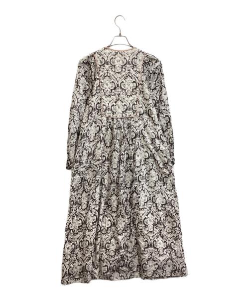ne quittez pas（ヌキテパ）ne quittez pas (ヌキテパ) コットンドビーエスニックプリントドレス / 010412GC3 グレー サイズ:FREEの古着・服飾アイテム
