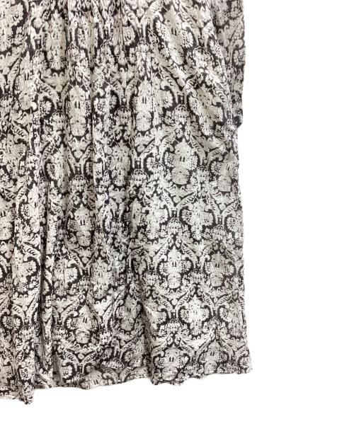 ne quittez pas（ヌキテパ）ne quittez pas (ヌキテパ) コットンドビーエスニックプリントドレス / 010412GC3 グレー サイズ:FREEの古着・服飾アイテム