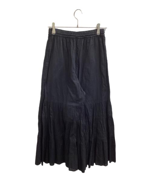 ne quittez pas（ヌキテパ）ne quittez pas (ヌキテパ) Dobby Stripe Plain Tiered Pants ブラック サイズ:Sの古着・服飾アイテム