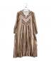 ne quittez pas（ヌキテパ）の古着「COTTON VOILE STRIPE DRESS / 010431GM4」｜ブラウン
