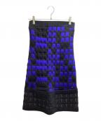 CHANELシャネル）の古着「ベアトップドレスワンピース　P46104K05787」｜ブラック×ブルー