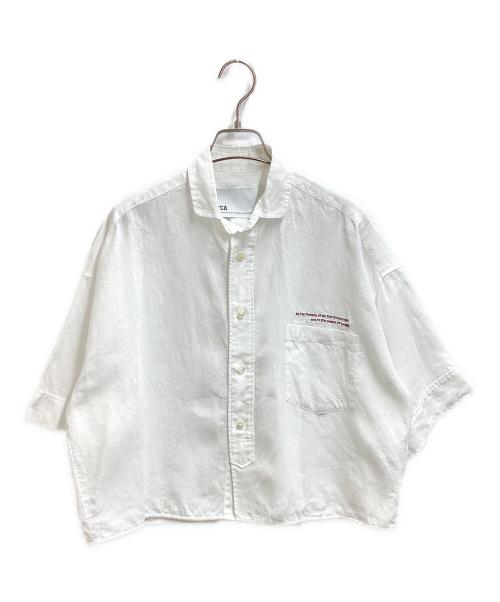 ticca（ティッカ）TICCA (ティッカ) 別注リネン半袖エンブロイダリーシャツ / Spick&Span / 0241401419 ホワイト サイズ:FREEの古着・服飾アイテム