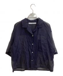 FRAMeWORK（フレームワーク）の古着「シアーオープンカラーシャツ / 24050220603020」｜ネイビー