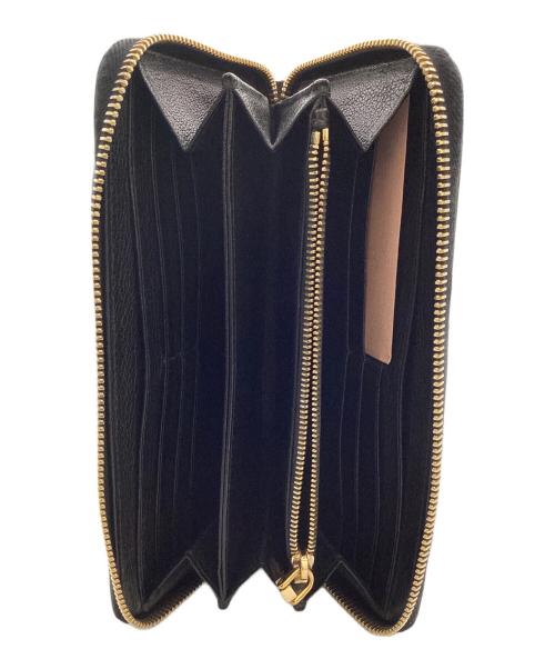 MIU MIU（ミュウミュウ）MIU MIU (ミュウミュウ) マドラスフィオッコ ロングウォレット / 5ML506 / 245 ブラックの古着・服飾アイテム