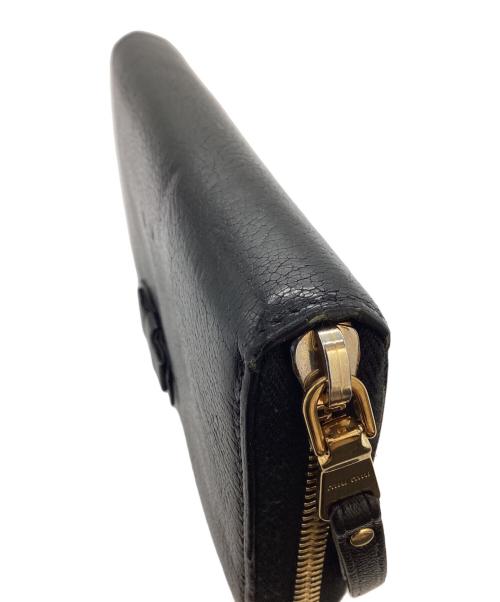 MIU MIU（ミュウミュウ）MIU MIU (ミュウミュウ) マドラスフィオッコ ロングウォレット / 5ML506 / 245 ブラックの古着・服飾アイテム