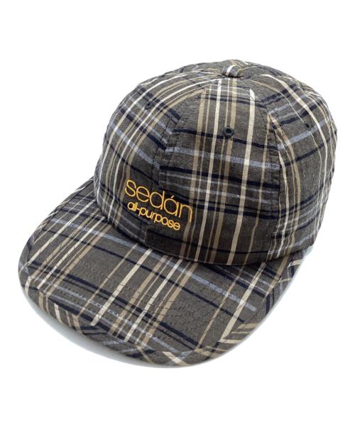 SEDAN ALL-PURPOSE（セダンオールパーパス）SEDAN ALL-PURPOSE (セダンオールパーパス) 25SS / Classic Logo Madras Plaid Cap / SD25S-CP05 ブラウンの古着・服飾アイテム