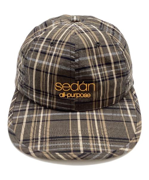 SEDAN ALL-PURPOSE（セダンオールパーパス）SEDAN ALL-PURPOSE (セダンオールパーパス) 25SS / Classic Logo Madras Plaid Cap / SD25S-CP05 ブラウンの古着・服飾アイテム