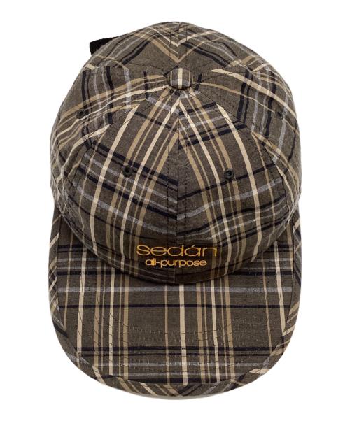 SEDAN ALL-PURPOSE（セダンオールパーパス）SEDAN ALL-PURPOSE (セダンオールパーパス) 25SS / Classic Logo Madras Plaid Cap / SD25S-CP05 ブラウンの古着・服飾アイテム